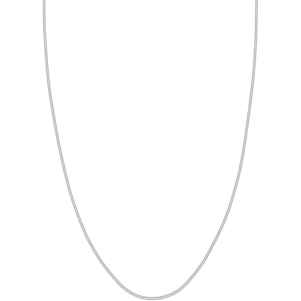 Olas d'Oro - 14K White Gold 1.6mm Snake Chain Necklace with Lobster Lock - 20" Length