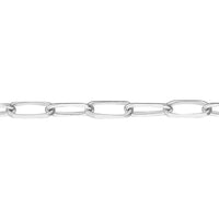Olas d'Oro - 14K White Gold 1.7mm Paper Clip Choker Chain with Adjustable Length 13-16 inches