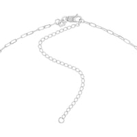 Olas d'Oro - 14K White Gold 1.7mm Paper Clip Choker Chain with Adjustable Length 13-16 inches