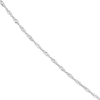 Olas d'Oro - 14K White Gold 1.7mm Singapore Chain Necklace with Lobster Lock 20 Inches