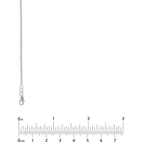 Olas d'Oro - 14K White Gold 1.8mm Hollow Round Box Chain Necklace with Lobster Lock - 18" Length
