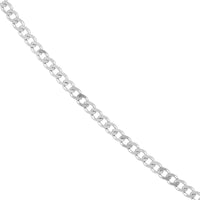 Olas d'Oro - 14K White Gold 1.95mm Open Curb Chain Necklace - 16" Length