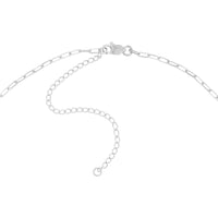 Olas d'Oro - 14K White Gold 1.95mm Paper Clip Choker Chain - Adjustable 13-16 Inches