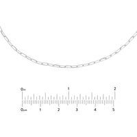 Olas d'Oro - 14K White Gold 1.95mm Paper Clip Choker Chain - Adjustable 13-16 Inches