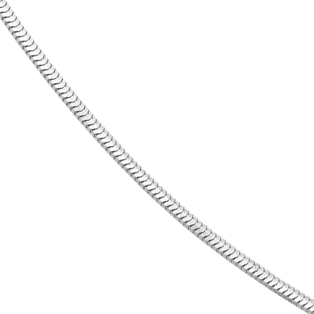 Olas d'Oro - 14K White Gold 1.9mm Snake Chain Necklace with Lobster Lock - 18" Length