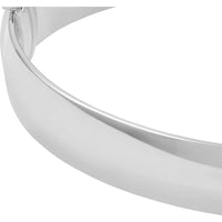 Olas d'Oro - 14K White Gold 10mm Flat Oval Tube Bangle