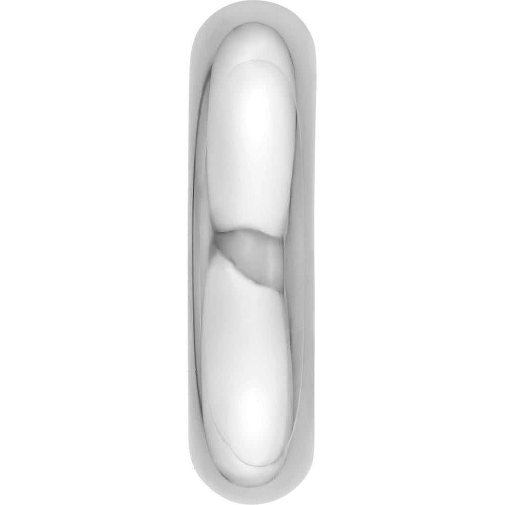 Olas d'Oro - 14K White Gold 10mm Polished Open Hoop Earrings 2.70 Grams Total Weight