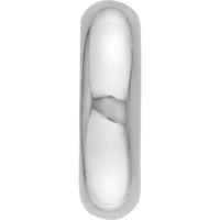 Olas d'Oro - 14K White Gold 10mm Polished Open Hoop Earrings