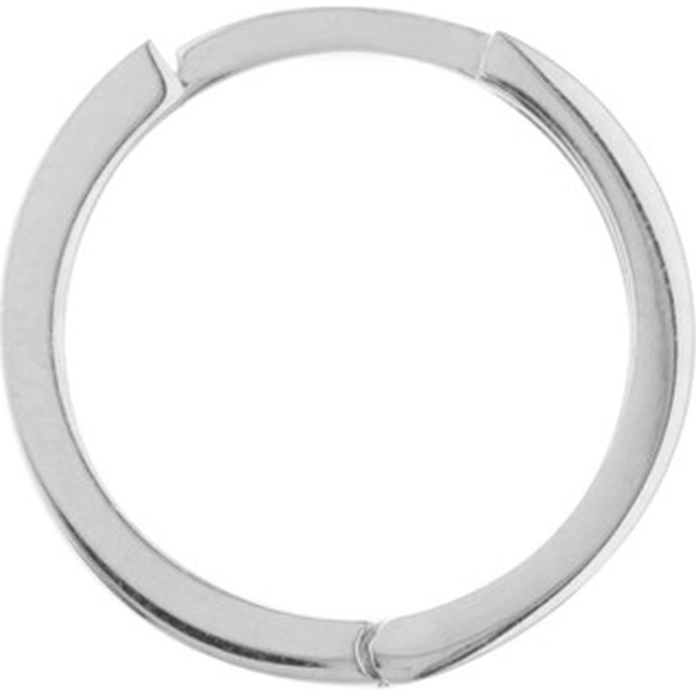 Olas d'Oro - 14K White Gold 14.25mm Square Wire Hoop Earrings with Snap-Lock Clasp - 1.55 Grams Total Weight