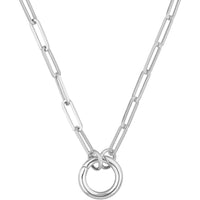 Olas d'Oro - 14K White Gold 15mm Round Push Lock Charm Connector
