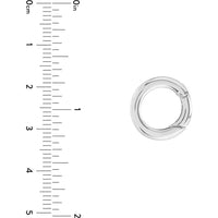 Olas d'Oro - 14K White Gold 15mm Round Push Lock Charm Connector