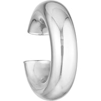 Olas d'Oro - 14K White Gold 15mm Thick Tubular Cuff Earrings