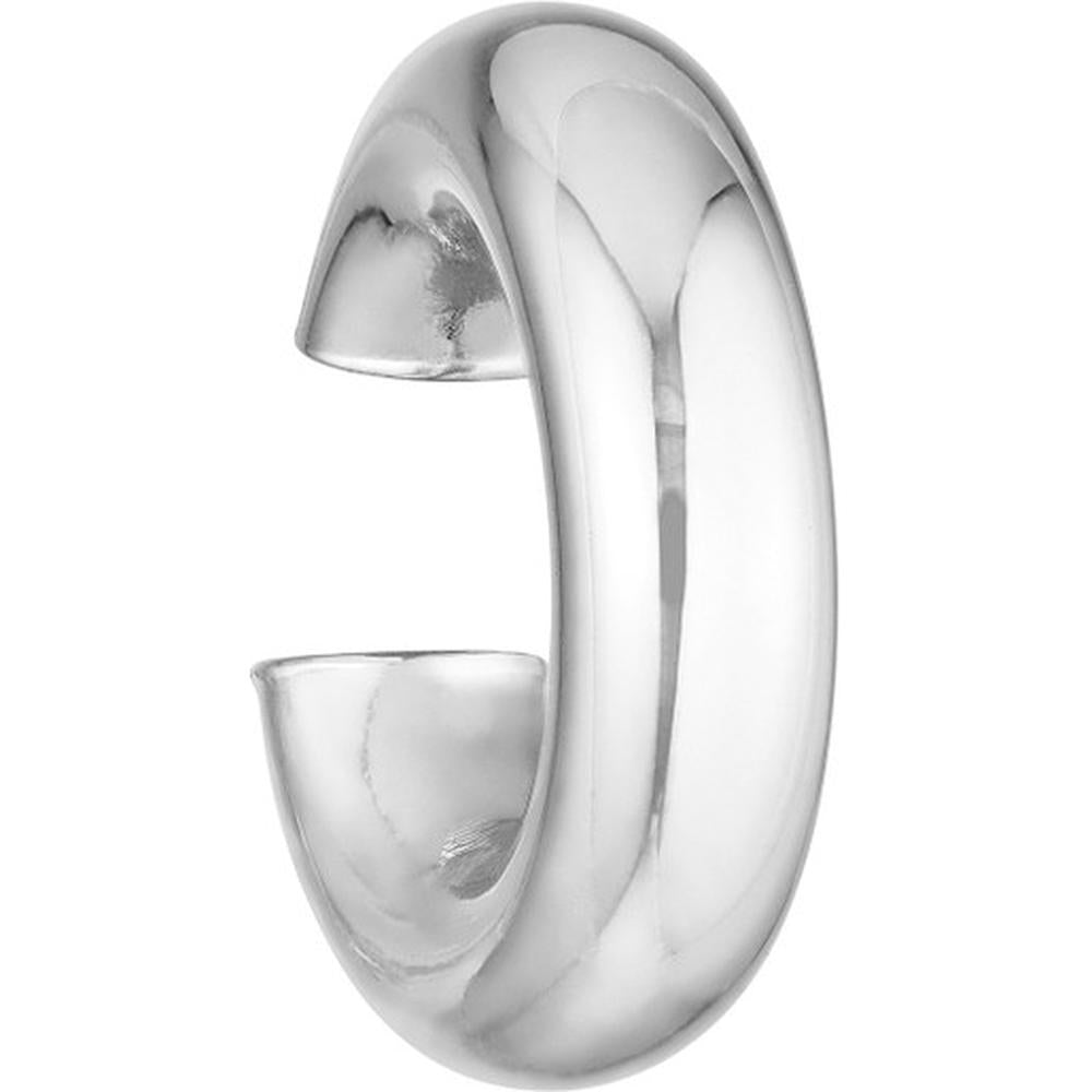 Olas d'Oro - 14K White Gold 15mm Thick Tubular Cuff Earrings