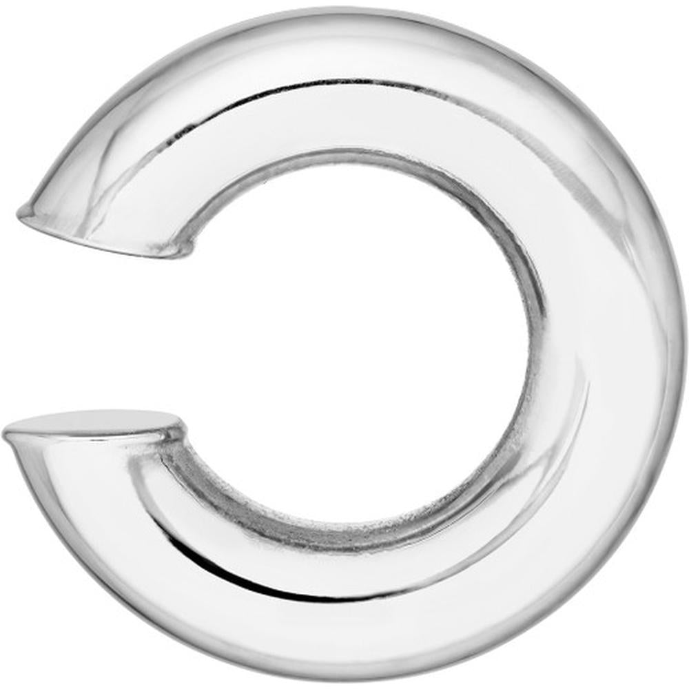 Olas d'Oro - 14K White Gold 15mm Thick Tubular Cuff Earrings
