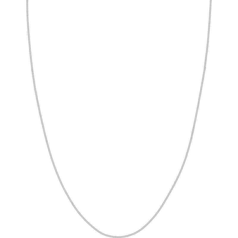 Olas d'Oro - 14K White Gold 16" 1mm Snake Chain Necklace with Lobster Clasp - 2.6 Grams