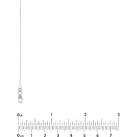Olas d'Oro - 14K White Gold 16" Box Chain Necklace with Lobster Clasp 0.66mm Width, 1.51 Grams Total Weight