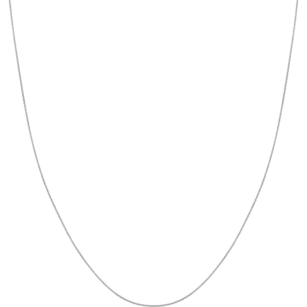 Olas d'Oro - 14K White Gold 16" Cable Chain Necklace with Lobster Clasp - 0.9mm Width