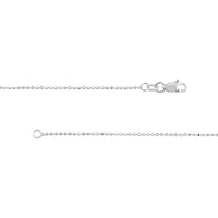 Olas d'Oro - 14K White Gold 16" Diamond-Cut Bead Chain Necklace with Lobster Clasp - 2.2 Grams