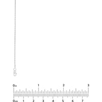 Olas d'Oro - 14K White Gold 16" Diamond-Cut Rope Chain Necklace with Lobster Lock 1.05mm Solid Width