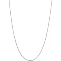 Olas d'Oro - 14K White Gold 16" Diamond-Cut Wheat Chain with Lobster Lock - 2.27 Grams