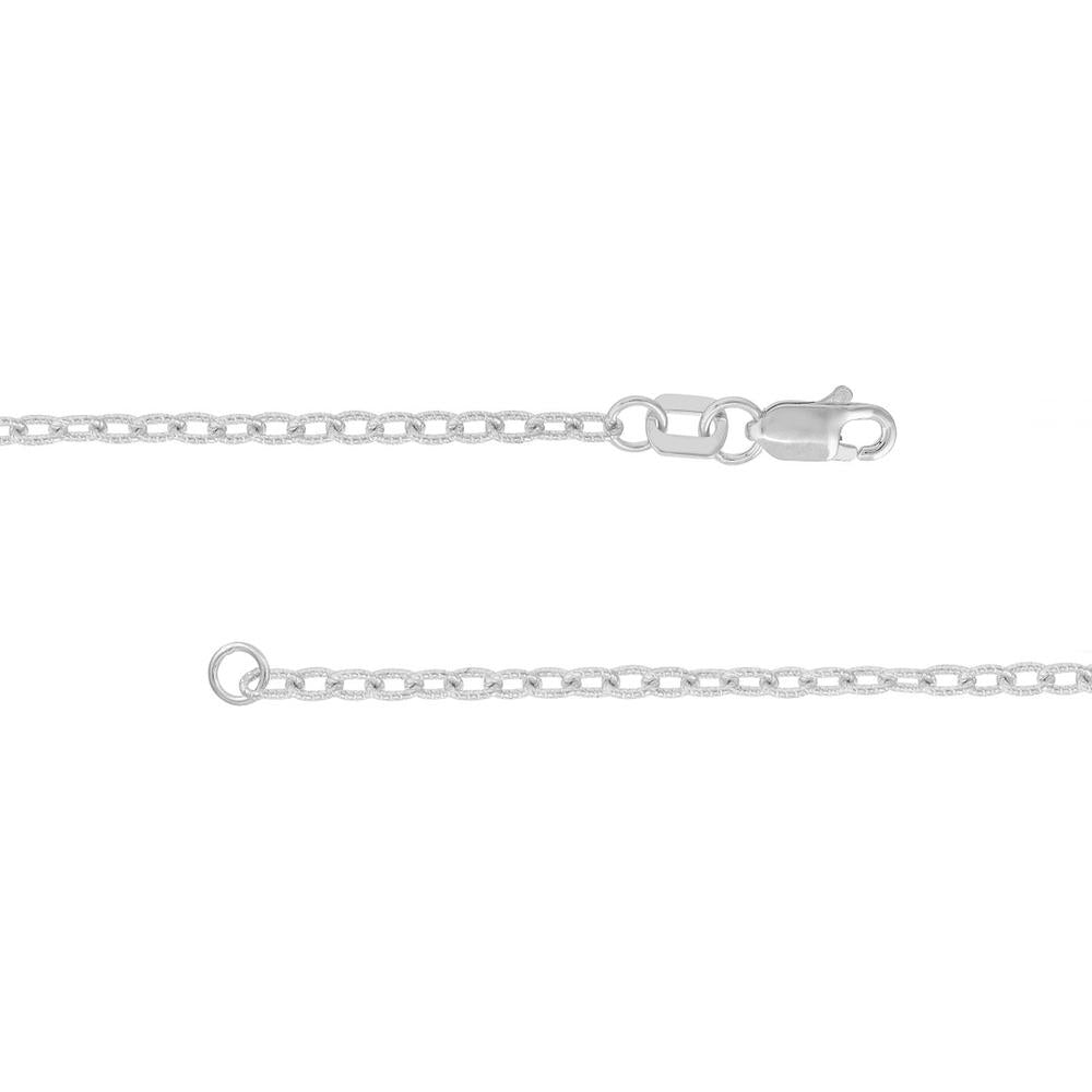 Olas d'Oro - 14K White Gold 16" Designer Rolo Chain Necklace - 1.90mm