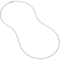 Olas d'Oro - 14K White Gold 16" Designer Rolo Chain Necklace with Lobster Clasp - 4.28 Grams Average Weight
