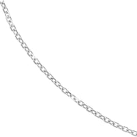 Olas d'Oro - 14K White Gold 16" Diamond-Cut Cable Chain with Lobster Lock - 1.92 grams