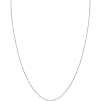Olas d'Oro - 14K White Gold 16" Singapore Chain with Lobster Lock - 1.4mm, 1.55 Grams Average Weight