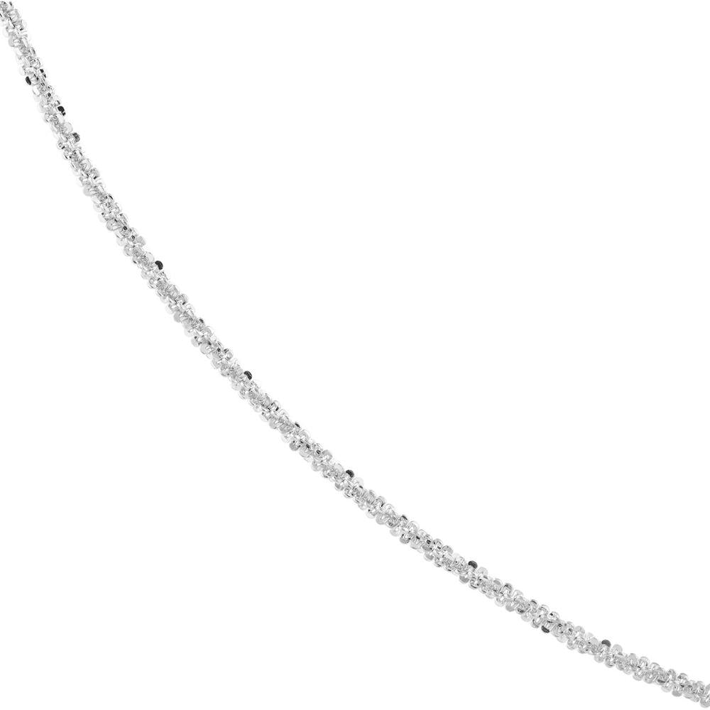 Olas d'Oro - 14K White Gold 16" Sparkle Chain with Lobster Lock - 1.81 Grams