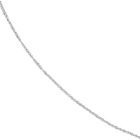 Olas d'Oro - 14K White Gold 16" Sparkle Singapore Chain with Lobster Clasp 1.37mm
