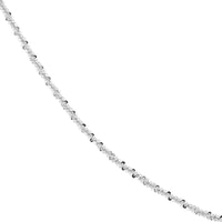 Olas d'Oro - 14K White Gold 18" 1.45mm Sparkle Chain with Lobster Lock - 2.82 Grams
