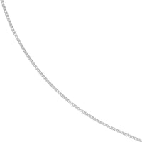 Olas d'Oro - 14K White Gold 18" Adjustable Box Chain with Lobster Lock Sleek & Elegant Design