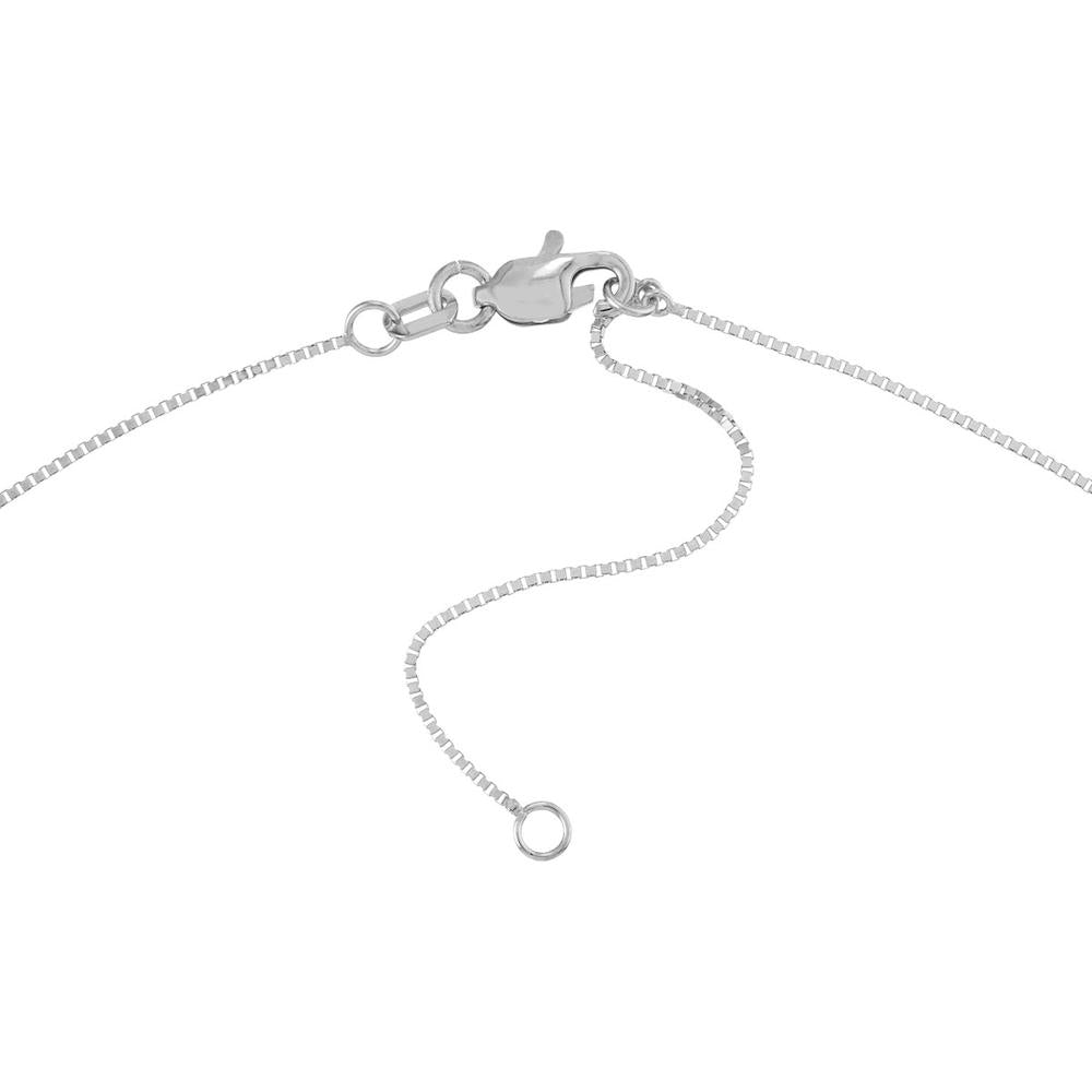 Olas d'Oro - 14K White Gold 18" Adjustable Box Chain with Lobster Lock Sleek & Elegant Design