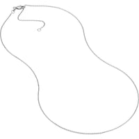 Olas d'Oro - 14K White Gold 18" Adjustable Diamond-Cut Cable Chain Necklace 1.05mm Width with Lobster Clasp
