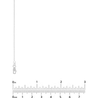 Olas d'Oro - 14K White Gold 18" Adjustable Diamond-Cut Cable Chain Necklace 1.05mm Width with Lobster Clasp