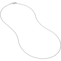 Olas d'Oro - 14K White Gold 18" Bead Chain Necklace with Lobster Lock - 1.00mm Width