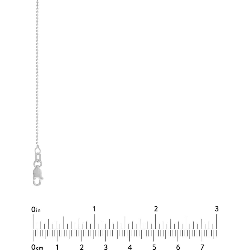 Olas d'Oro - 14K White Gold 18" Bead Chain Necklace with Lobster Lock - 1.00mm Width