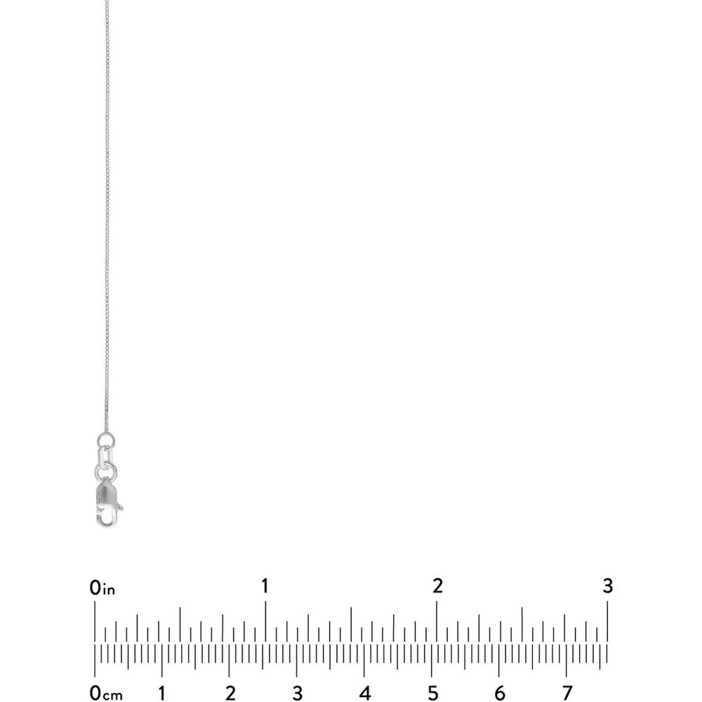 Olas d'Oro - 14K White Gold 18" Box Chain Necklace with Lobster Clasp 0.55mm Width