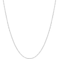 Olas d'Oro - 14K White Gold 18" Diamond-Cut Anchor Chain Necklace 1.05mm Width