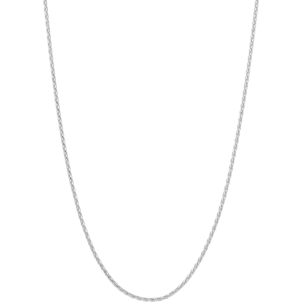 Olas d'Oro - 14K White Gold 18" Diamond-Cut Wheat Chain with Lobster Lock - 2.51 Grams