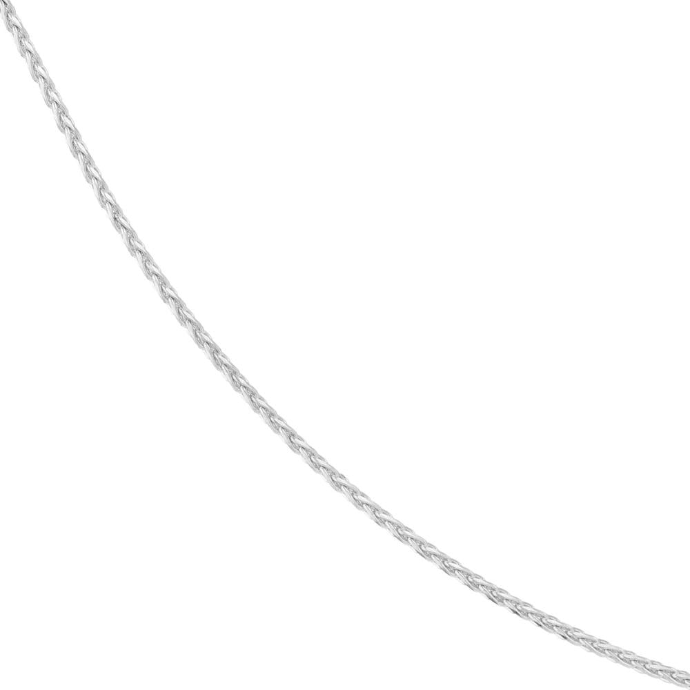 Olas d'Oro - 14K White Gold 18" Diamond-Cut Wheat Chain with Lobster Lock - 2.51 Grams