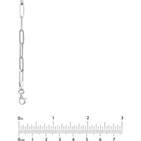 Olas d'Oro - 14K White Gold 18" Hollow Paperclip Chain Necklace with Pear Lock Clasp - 4.82 Grams