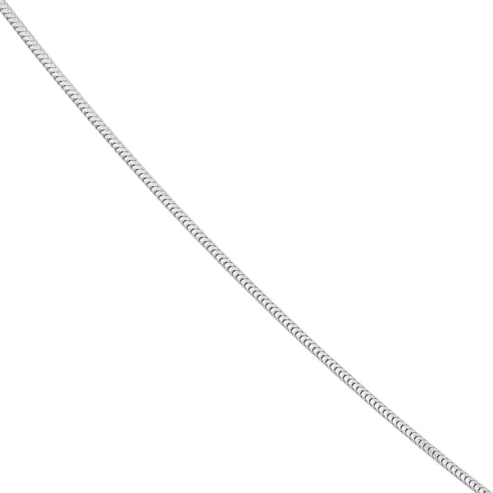 Olas d'Oro - 14K White Gold 18" 1mm Snake Chain Necklace with Lobster Lock - 2.88 Grams
