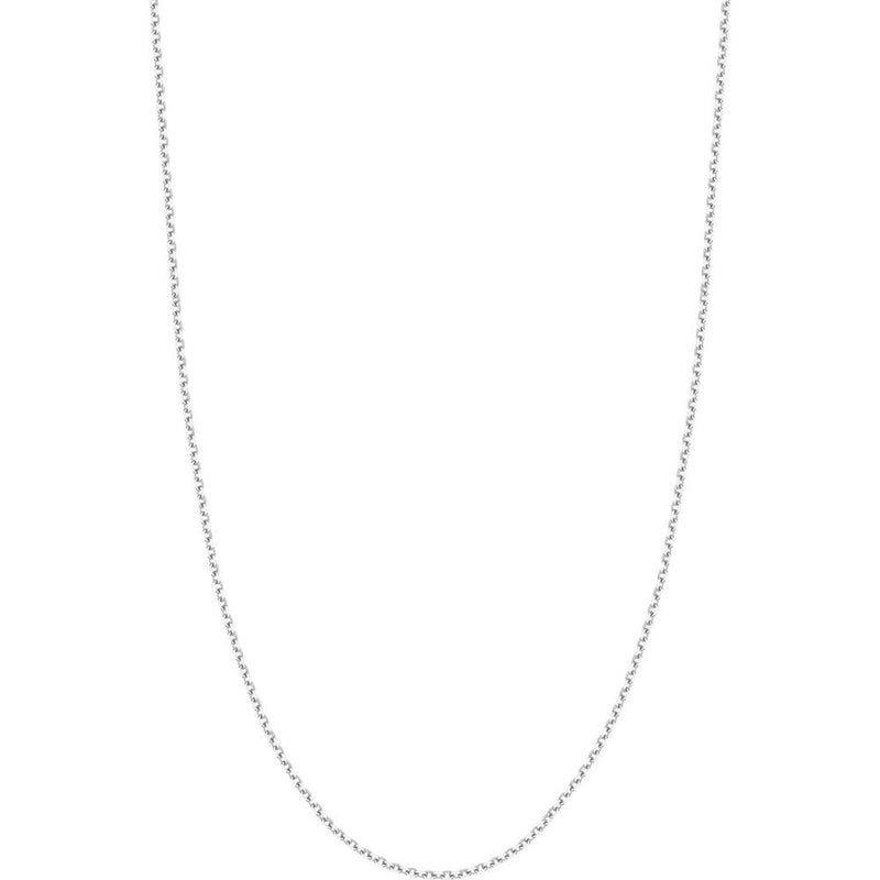 Olas d'Oro - 14K White Gold 18" Diamond-Cut Cable Chain Necklace with Lobster Lock