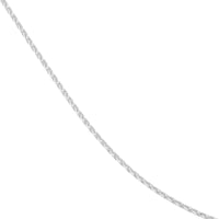 Olas d'Oro - 14K White Gold 18" Diamond-Cut Wheat Chain Necklace with Lobster Lock - 0.85mm