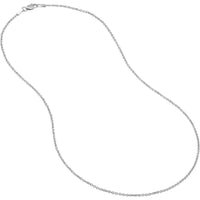 Olas d'Oro - 14K White Gold 18" Light Cable Chain Necklace with Lobster Lock - 1.52 Grams Average Weight