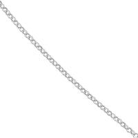 Olas d'Oro - 14K White Gold 18" Rolo Chain Necklace with Lobster Lock - 1.4 Grams