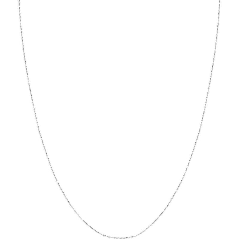 Olas d'Oro - 14K White Gold 18" Square Wheat Chain with Spring Ring Clasp - 1.67 Grams Total Weight