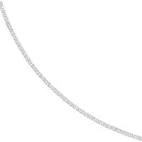 Olas d'Oro - 14K White Gold 18" Square Wheat Chain with Spring Ring Clasp - 1.67 Grams Total Weight