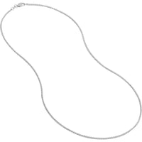 Olas d'Oro - 14K White Gold 18" Wheat Chain Necklace with Lobster Lock - 3.9 Grams Average Weight